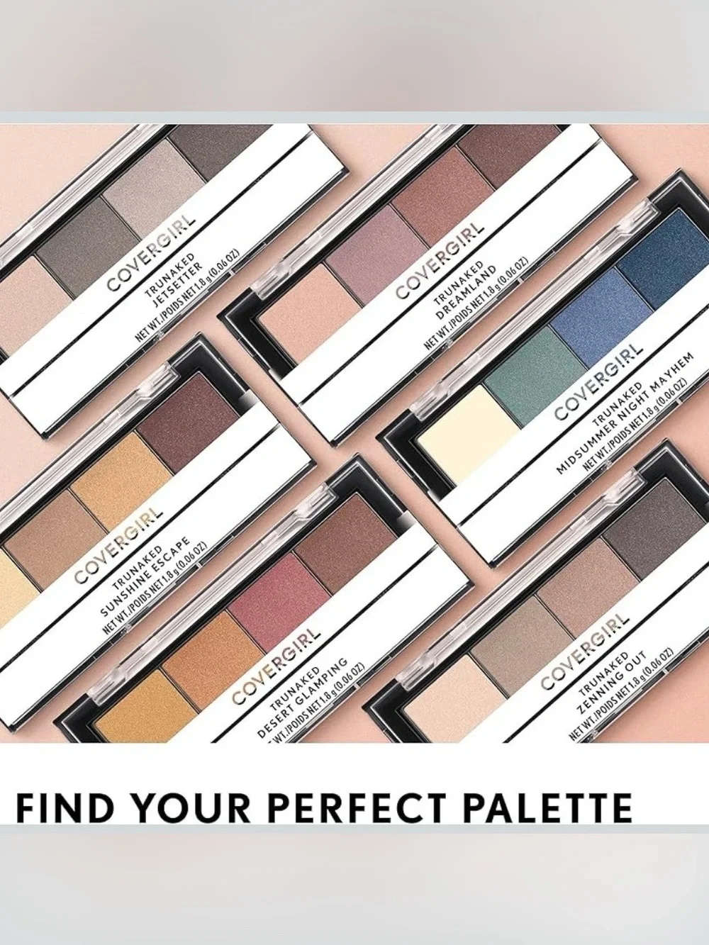COVERGIRL TruNaked Quad Eyeshadow Palette - Jetsetter, NEW